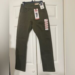 NWT Wrangler Men’s Free to stretch Olive Green Straight Jeans 29x30